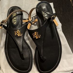 Ralph Lauren black sandals size 6